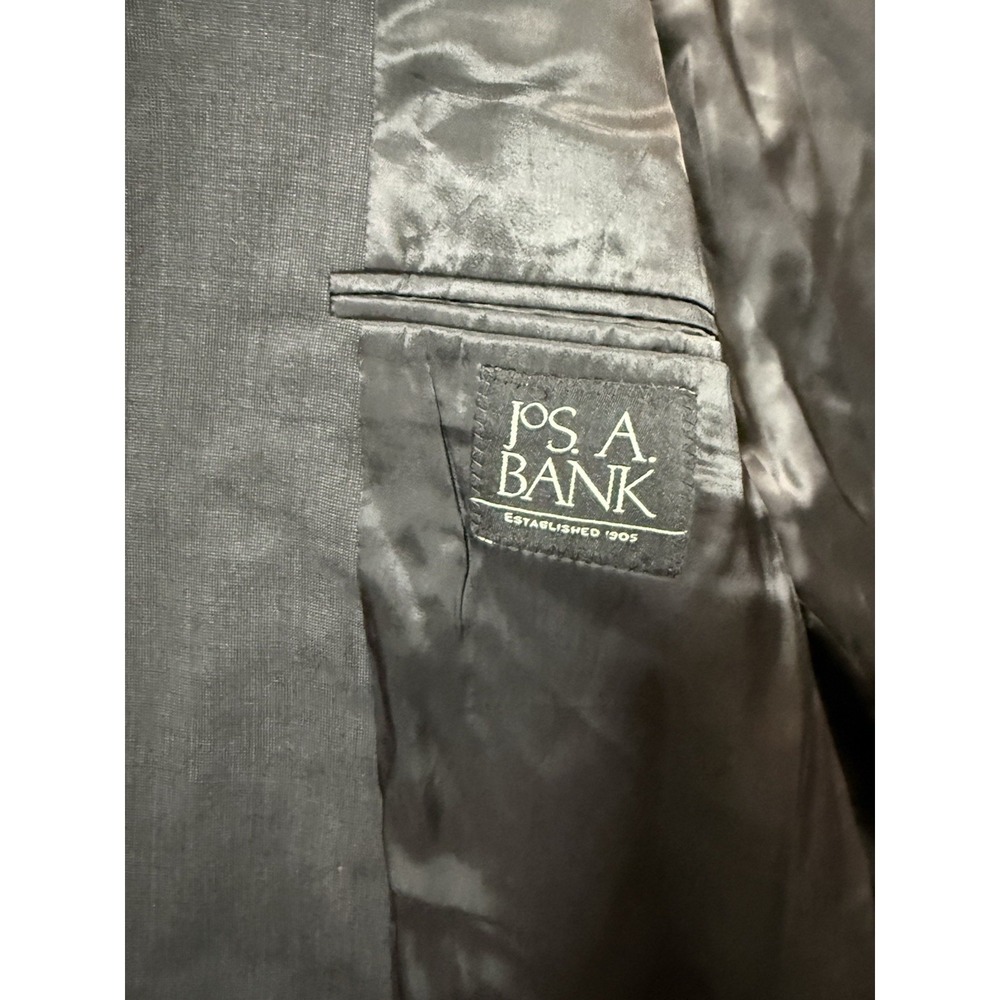 Jos. A Bank Mens 50XL Black 100% Wool Blazer Sport Coat 2 Button Big Tall - Picture 2 of 12